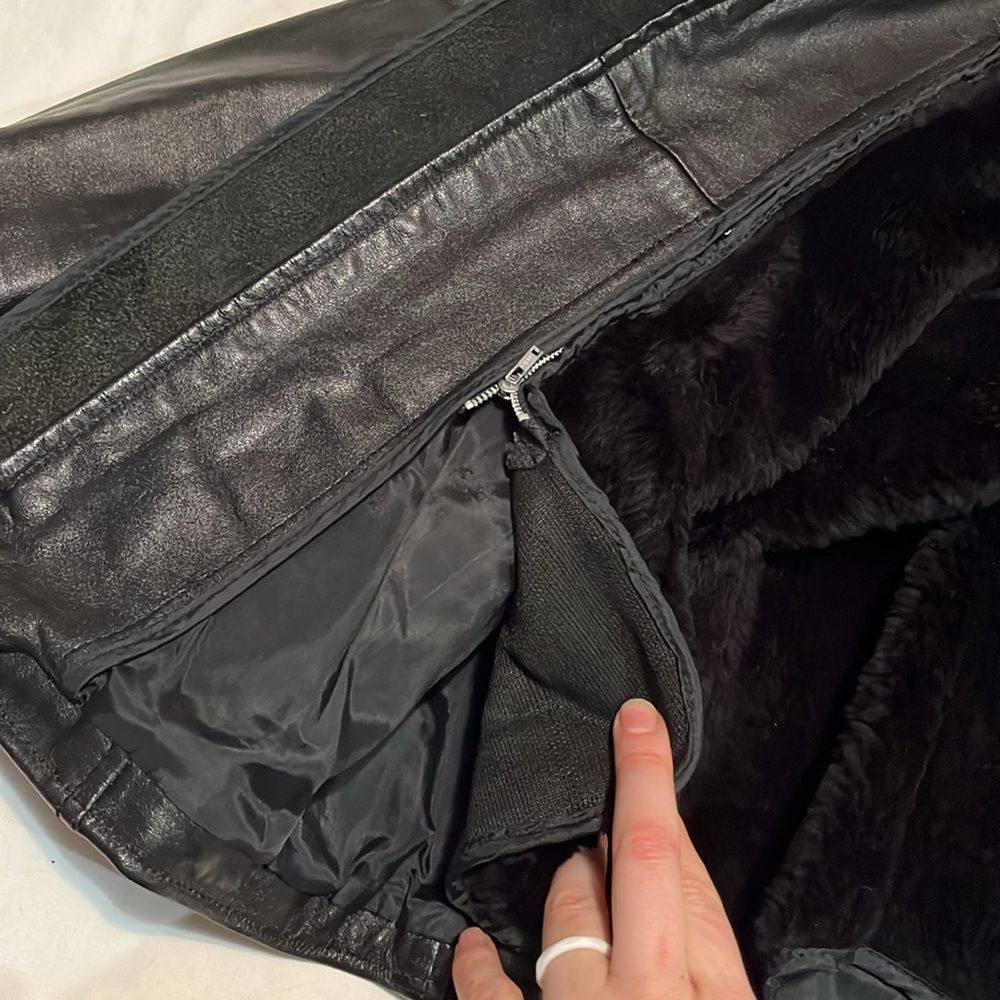 Vintage Espirt Black 100% Leather Bomber Motorcycle Jacket Small - Picture 8 of 10